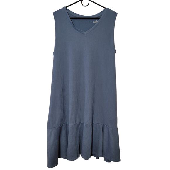 Cuddle Duds Womens V-Neck Crinkle Jersey Romper Tank Dress Flounce Hem Size 1X - Picture 2 of 10